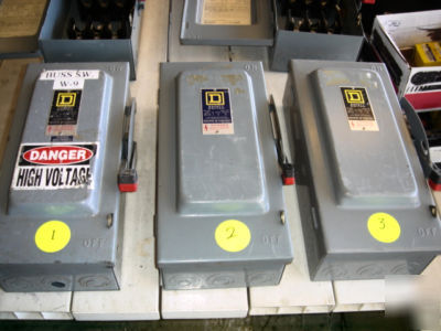 Square d 60AMP 3PH safety switch fusible h-362-n
