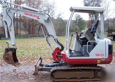 Takeuchi TB125, 520 hrs, mini-excavator