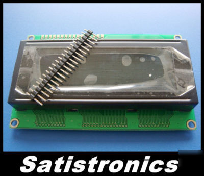 HD44780 20X4 lcd module red on black +free pin header