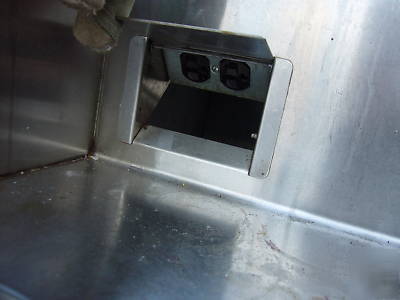 Perlick under bar 3 bay sink blender station ice chest