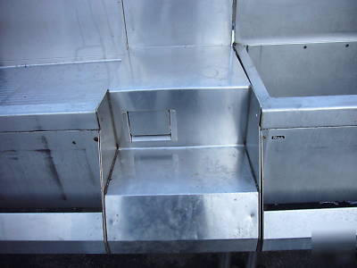 Perlick under bar 3 bay sink blender station ice chest