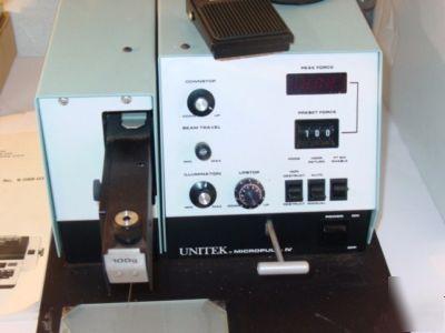 Unitek micropull iv semiautomatic wire bond pull tester