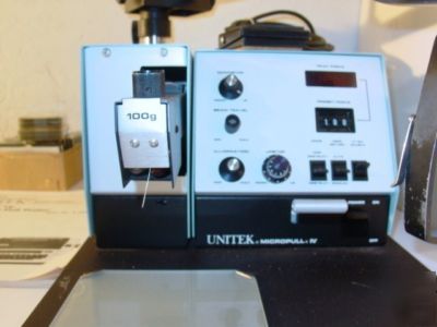 Unitek micropull iv semiautomatic wire bond pull tester