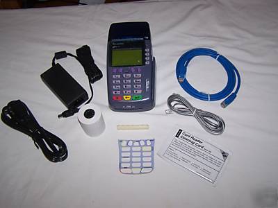 Verifone omni 3750 4MG dual comm +$25.00 in extras