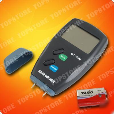 Digital wood moisture damp meter tester detector 2-pin