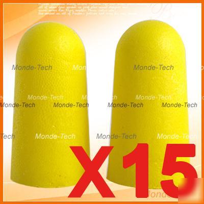 15 pair foam earplugs ear plugs protector snoring noise