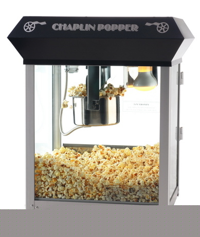 4 oz black bar style popcorn popper machine table top