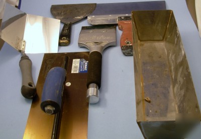 6 pc set stucco, drywall, scraper tools kobalt +++