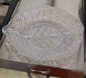 New 11 acrylic salad leaf design plates