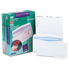 Quality park security white wove business envelopes l