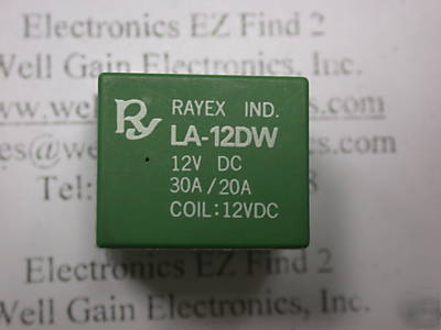 Rayex elec la-12DW 12OR 24VDC auto relay 1N.c 30A30VDC
