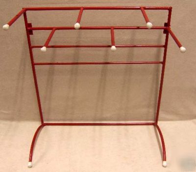 Red metal counter top wall display rack jewlery 