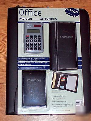 New - office folio - padfolio + accessories 