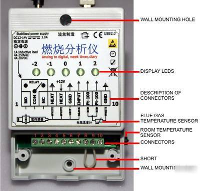 Combustion analyser flue gas oil burner boiler analyzer