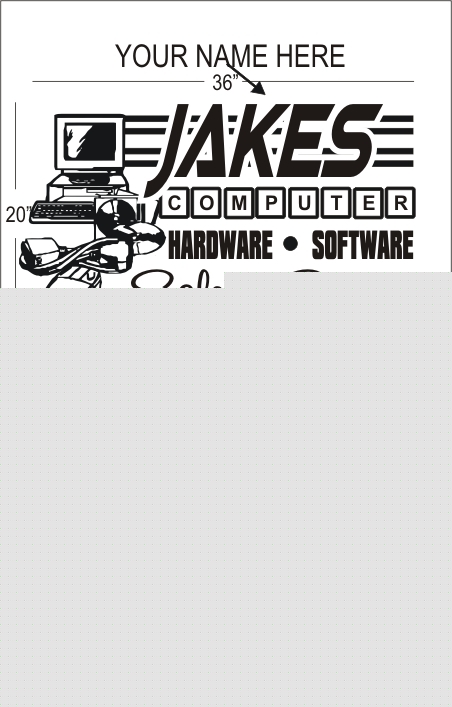 Custom computer repair vinyl siganage decals car truck
