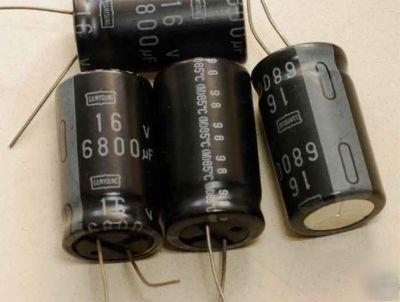 6800UF 16V capacitor radial lead X4