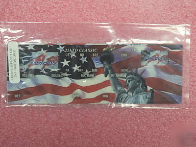 Cobra 25 ltd faceplate side mic american flag 25-AF1