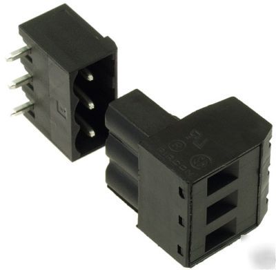 3-pole terminal connector plug & pcb mount header #301