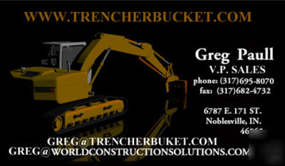 Backhoe trenching bucket trencher fang mini excavator