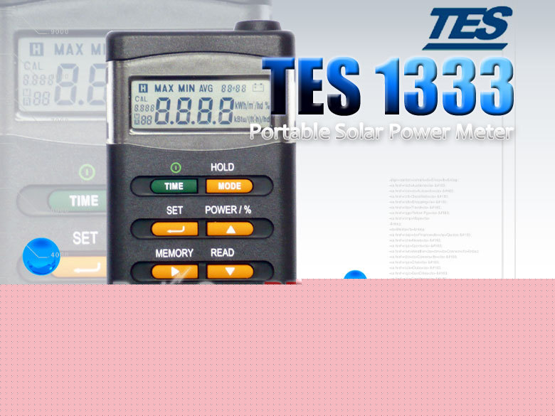 New TES1333 tes-1333 solar power radiation meter tes