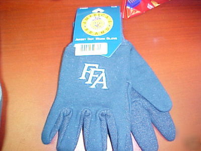 New ffa jersey gloves w dots heavy durable youth size 