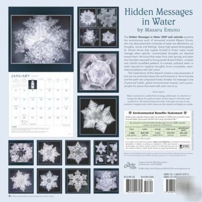 New hidden messages in water - 2009 wall calendar - 