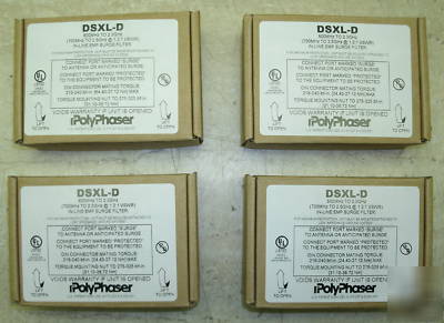 Polyphaser dsxl-d in-line emp surge filter *lot of 4*