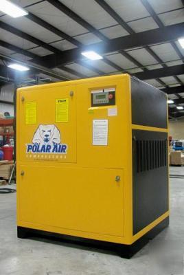 60 hp, 3 phase dual volt rotary screw air compressor