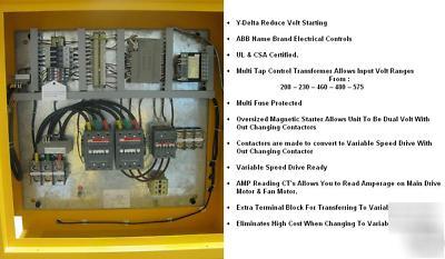 60 hp, 3 phase dual volt rotary screw air compressor