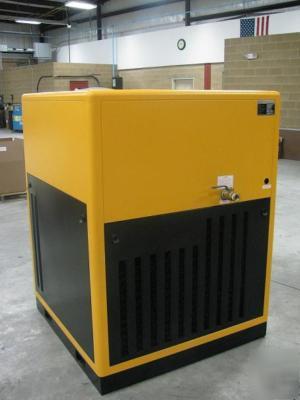 60 hp, 3 phase dual volt rotary screw air compressor