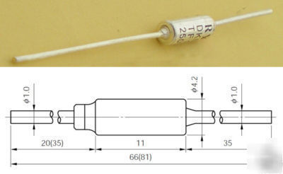 60 pcs microtemp thermal fuse 94â„ƒ tf cut-off 10A 250V