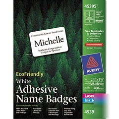 Avery selfadhesive name badge labels