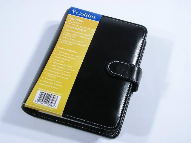 Collins domani padded personal black 2010 organiser 