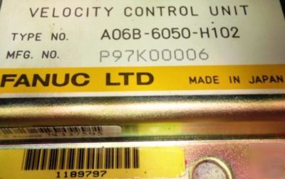 Fanuc A06B-6050-H102 _ A20B-1000-0560 13F vcu drive