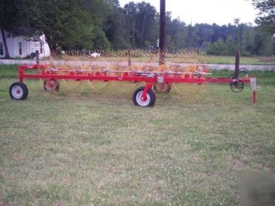 New 12 wheel v hay rake ----- 4 ground wheels