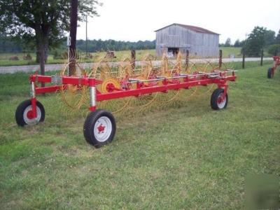 New 12 wheel v hay rake ----- 4 ground wheels