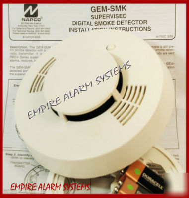 New napco gemini gem-smk wireless smoke detector 