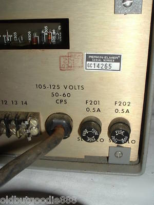 Perkin elmer hot wire control 0 - 500 d.c. milliamperes