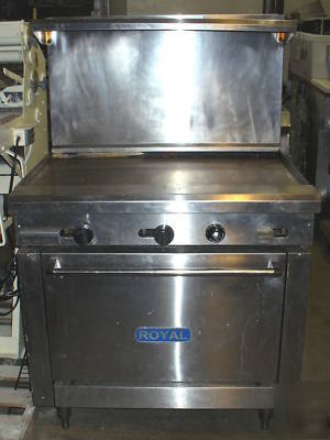 Royal gas griddle/oven combination unit