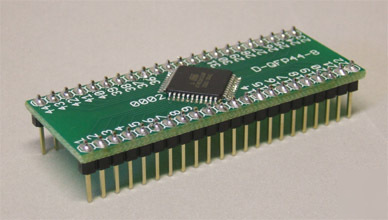 Tqfp / qfp 44 pin 0.8 mm pitch smd to dip adapter