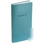 Teal leather 2010 pocket planner