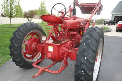 1951 farmall m tractor with bucket loader runs good 