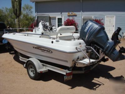 2006 triumph boat 190 bay aluminum trailer 73 hours gd