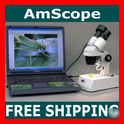 20X-40X-80X stereo microscope + usb pc camera