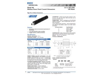 Aeroflex lucas weinschel 48-30-43 high power attenuator