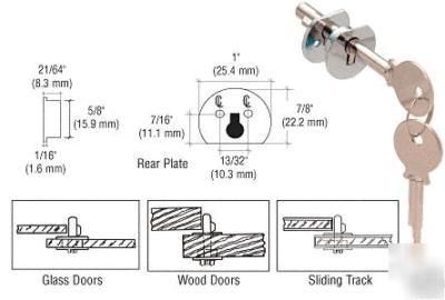 Chrome finish universal plunger lock