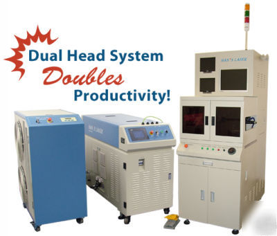 Han's 300W fiber optic dual head laser welding system