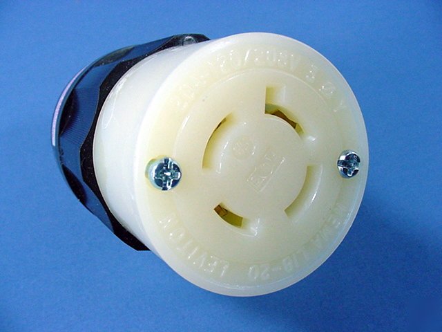 Leviton L18-20 locking connector 20A 120/208V 3Ã¸y 2443