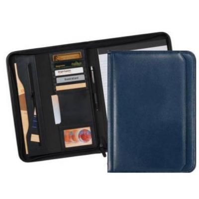 New tuscany zip-around blue padfolio organizer 