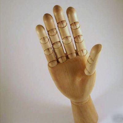 New wooden mannequin hand display medium - nwt manikin 